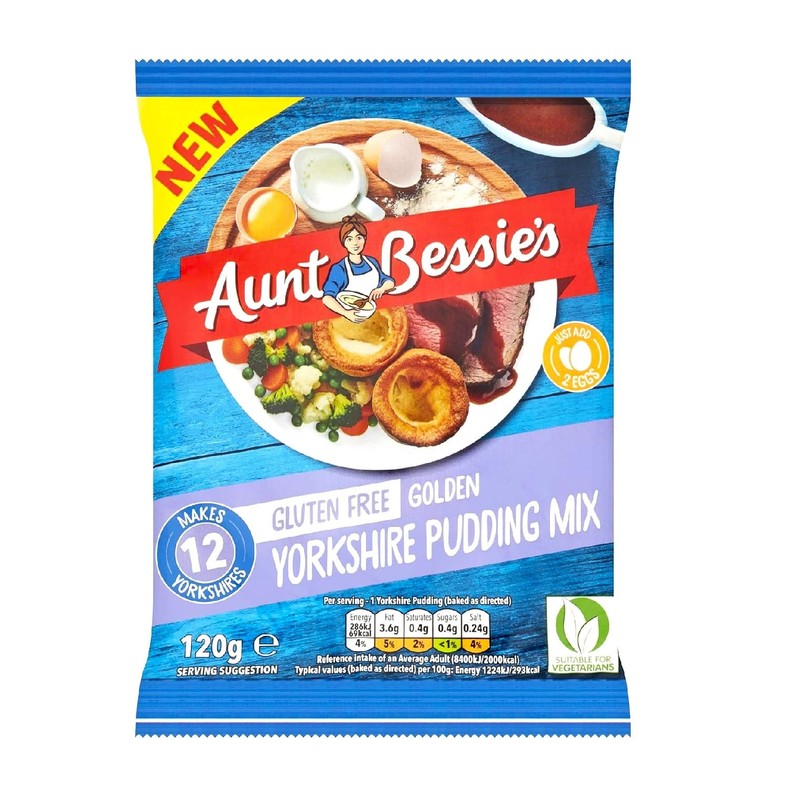 Aunt Bessie Gluten-Free Yorkshire Pudding Mix 120g (1 Pack)