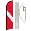 Diver Windless Banner Flag - Boat Stores, Water Sports, Water