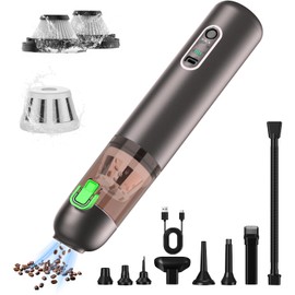 RapAir Portable Mini Cordless Vacuum with 2 Suction Modes - 3, Brown