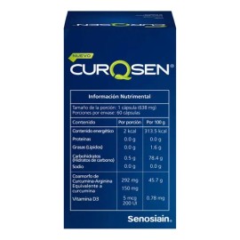 Suplemento Alimenticio Curqsen 60 Cápsulas