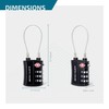 Austin House Travel Essentials Luggage Lock – 3-Dial Combination Cable