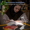 Caldarax Wei? Leselampe Buch Klemme, USB Wiederaufladbare Buchlampe mit 9