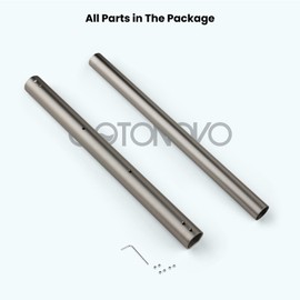 gotonovo Brushed Nickel Bathroom Shower Faucet Adjustable Rod Fittings Wall Mount Extension Tube 11 Inch Expandable to 21 Inch Shower Faucet Kit Full Brass Construction