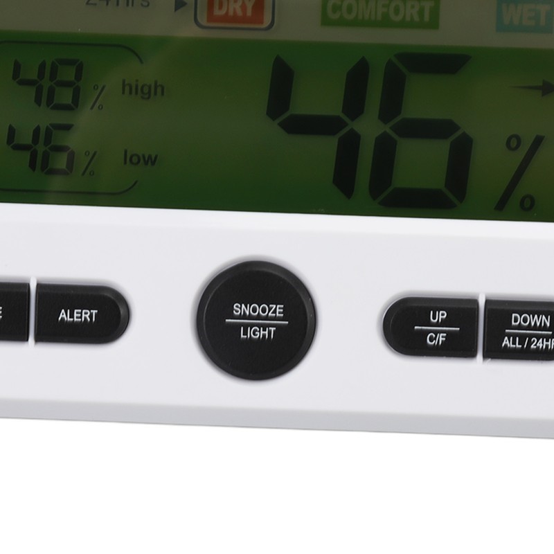 Indoor Thermometer Digital Color Screen Alarm Temperature Humidity Monitor Bedside
