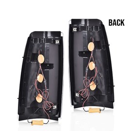 G-PLUS LED Tube Tail Lights Compatible with Chevy Silverado 1500 2500 & HD 99-02 /Fit GMC Sierra 1500 2500 & HD 99-06 Driver & Passenger Side Brake Lamps Red Lens Chrome Housing with White light Bar