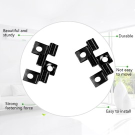 100Pcs Composite Decking Clips, Hidden Fixing Fasteners Metal Clips - Anticorrosive Decorative Fixings (Black, 7mm)