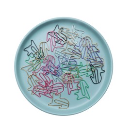 SOWAKA 30 Pcs Animal Paper Clips Metal Cute Assorted Color Bookmarks for Party Invitation Cards Office Stationery Home School Document Organization (C)