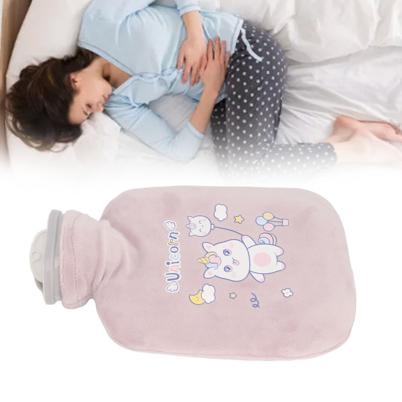 Hot Water Bottle with Soft Cover Student Home Portable Cute