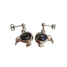 Paua Shell Kiwi Earrings from New Zealand