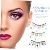 Baluue 9pairs Sequin False Eyelashes Heart and Flower Designs for