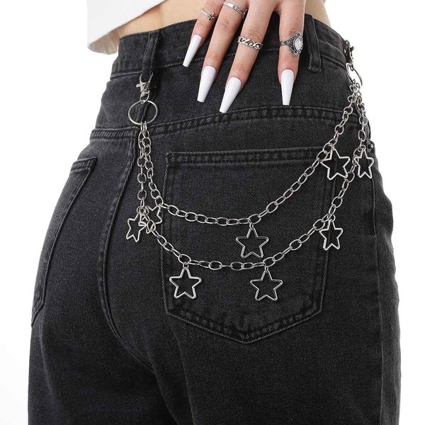 Tgirls Tgirls Hip Hop Pants Chain Goth Jean Chains Star