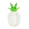 H&OUR Silver Pineapple Glass LED Lamp, Battery-Operated Crystal Decorative Light