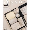 Vlando Travel Makeup Bag Cosmetic Case Organizer,Large Capacity Portable Makeup