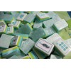 4-Layer Engraved American Mahjong Set, Boutique 160-Tile Mint Marbled Edition,