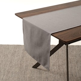 MEEMA Farmhouse Table Runner | Cotton Linen Table Runners | Camino de Mesa | Runners for Tables Rustic Home Decor | Dining Room Decoration | Dining Table Runner