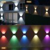 SIAFAVOI Solar Fence Lights Outdoor, 12 Pack Warm & Cool