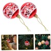 Ciieeo 6pcs Xmas Hanging Balls with Snowflake Pattern Compact Christmas