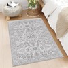 Ecordesk Washable Runner Rug 3'x5'| Non Slip Rug Runners for Hallways, Entryways, Kitchens, Bathrooms, Bedrooms | Ultra-Soft Flannel Carpet Runners with Rubber Backing | Light Grey Rug 3'x5'