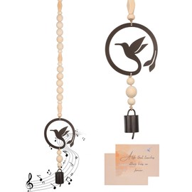 Hummingbird Wind Chimes for Loss of Loved One, Unique Memorial Windchime Sympathy Bereavement Bell Ornament Gift for Lost Mother Father Friends Women, Boho Home Decor for Window Porch