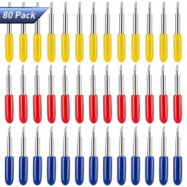 80PCS Replacement Cutting Blades Compatible for Cricut Explore Air 2/Air 3/Maker/Maker 3/Expression, 40PCS Standard Blades, 20PCS Fine Point Blades and 20PCS Deep Point Blades Compatible with Blades