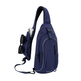 WATERFLY Chest Bag Shoulder Bag Men's Small Men's Handbag Sling Bag Women's Bag Messenger Crossbody Bag Cross Bag for Outdoor Sports Travel Cycling Hiking, darkblue