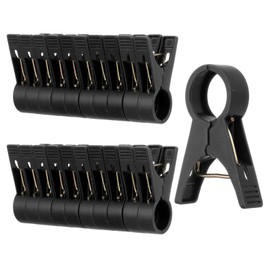 MECCANIXITY 20 Pcs Garden Plant Clips Round Clips Black Adjusting Plant Lever Loop Clips for Supporting Flower Vine Vegetables Climbing Plant Fixing Clips Plant Stems