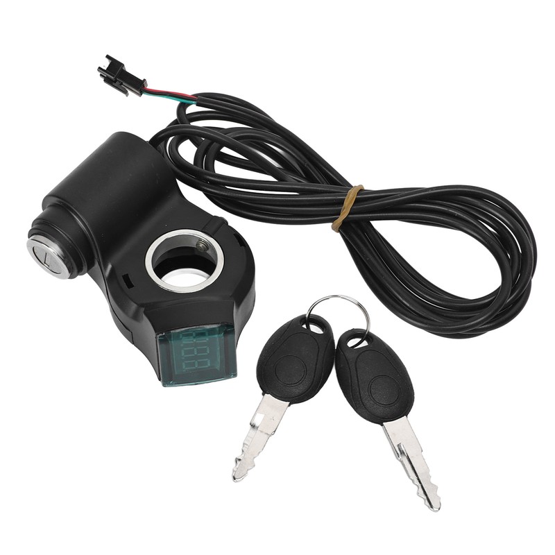 Electric Bike Throttle Grip Kit Speed Handlebars with Blue Font