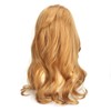 Women Long Hair Wig Light Brown Color Middle Parting Breathable