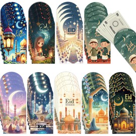 JULMELON 36 Pcs Eid Mubarak Money Envelopes Ramadan Mubarak Money Envelopes Muslim Eid Mubarak Gifts Ramadan Gifts Eid Money Wallets for Cash
