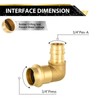 (5 Pack) FOSKAN 3/4"Press x 3/4"PEX Expansion Elbow, Brass Press