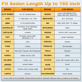 GORDITA All-Weather Waterproof Car Cover – Universal Fit for Sedans (Up to 165")