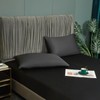 Bamboo Fitted Sheet 90 x 200 cm Black Antibacterial Soft
