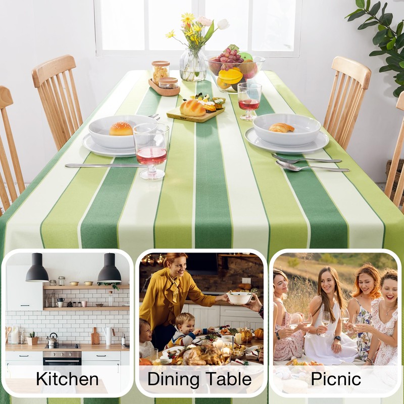 Deconovo Lotus Effect Table Linen, Machine Washable Tablecloth, Waterproof, Easy
