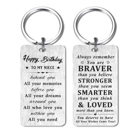 HYHYDHP Niece Birthday Gifts Keychain Adult, Happy Birthday Niece Bday Presents Idea