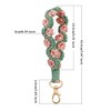 XGALBLA Beautiful Two-tone Macrame Keychain Boho Handmade Wristlet Bracelet Keychain