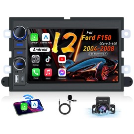Car Radio Stereo for Ford F150 2004-2008: 4Core + 64G ROM 5G-WiFi 7" 1280 * 800 Touch Screen Head Unit - Wireless Carplay Android Auto Bluetooth GPS RDS EQ HiFi FM Mirror Link SWC Backup Camera Mic