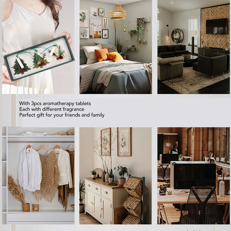 3pcs Aromatherapy Tablets Different Fragrances Tree Shaped Dry Flowers Scented