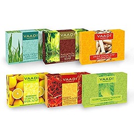 Vaadi Herbals Traditional Remedy Luxurious Handmade Herbal Soaps, 75g (Pack of 6)