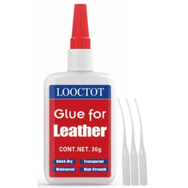 LOOCTOT 30g Leather Glue,Adhesive for Purses,Sofas and Furniture,Leathercraft;Super Instant Glue Bonding Between Leathers,Quick-Dry Waterproof Clear