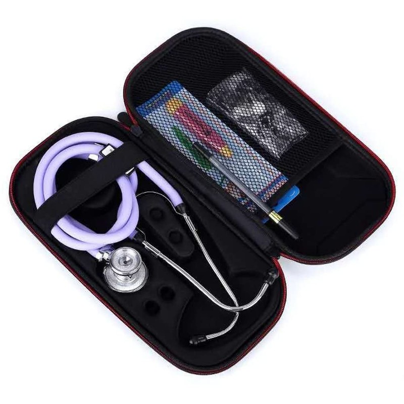 RESFNSE Hard Portable Stethoscope Carrying Case Storage Box Shell Mesh