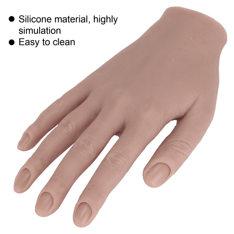 Silicone Nail Training Hand Flexible Joint Nail Art Practice Hand