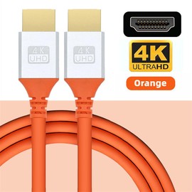 cablecc Ultra Soft High 4K HDMI to Standard HDMI Flex HDTV Cable Hyper Super Flexible Cord High Speed Type-A Male to Male for Computer HDTV 50cm