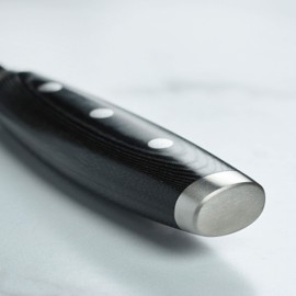 Enso HD 9" Bread Knife - Made in Japan - VG10 Hammered Damascus Stainless Steel Serrated Slicing Knife