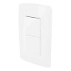 Sanelec Apagador Doble Con Placa Línea Toscana Incluye Tornillos