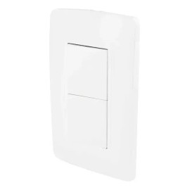 Sanelec Apagador Doble Con Placa Línea Toscana Incluye Tornillos