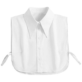 OATIPHOBlusa de cuello fals, Cuello Falso Desmontable Para Mujeres Collar Decorativo Media Camisa Para Camisas Y Vestidos Para Ocasiones Formales Y Cas