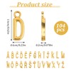 Teaaha 104PCS 4 Sets Metal Letters Gold Letter Charms A-Z