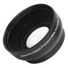 Optical Glass 0.45x WideAngle Black Additional Lens for 49mm Camera