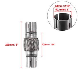 X AUTOHAUX Car Exhaust Flex Pipe with Welding Extension Pipe Set 2 x 3.94 x 8.6 Inches