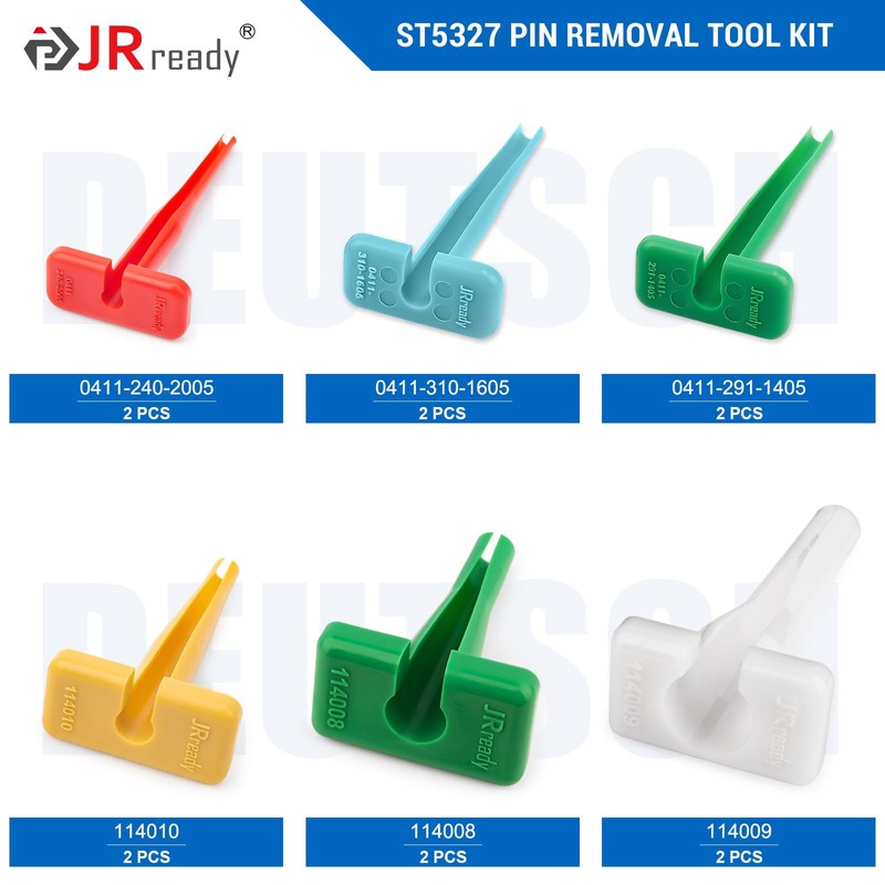JRready ST5327 Deutsch Pin Removal Tool Kit for 4#8#12#16#20# Solid/Stamped